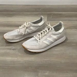 All White Adidas gum sole Size 13